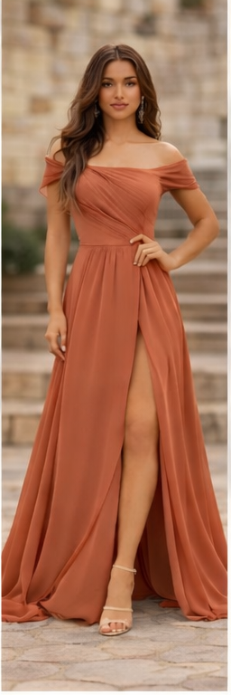 Robe femme terracotta