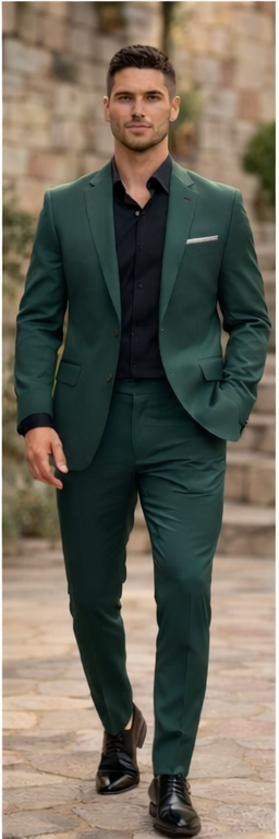 Costume homme vert profond